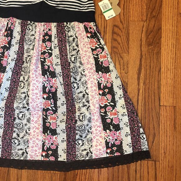 GRANE Boho Floral & Stripe Colorblock Sundress- Size L NWT - Picture 6 of 6